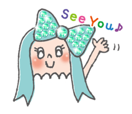 The brilliant ribbon girl and Whitina sticker #9535310