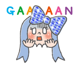 The brilliant ribbon girl and Whitina sticker #9535311