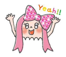 The brilliant ribbon girl and Whitina sticker #9535312