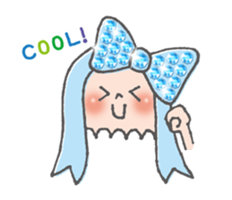 The brilliant ribbon girl and Whitina sticker #9535314