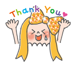 The brilliant ribbon girl and Whitina sticker #9535316