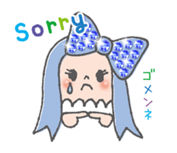 The brilliant ribbon girl and Whitina sticker #9535318