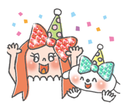 The brilliant ribbon girl and Whitina sticker #9535320