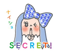 The brilliant ribbon girl and Whitina sticker #9535321