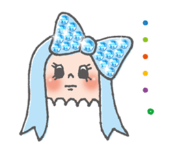 The brilliant ribbon girl and Whitina sticker #9535322