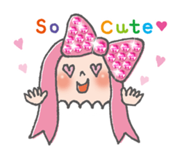 The brilliant ribbon girl and Whitina sticker #9535324