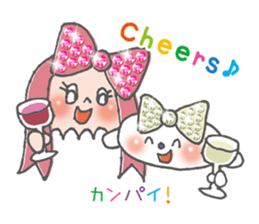 The brilliant ribbon girl and Whitina sticker #9535326