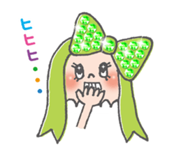 The brilliant ribbon girl and Whitina sticker #9535327