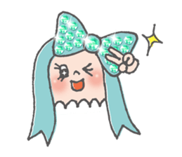 The brilliant ribbon girl and Whitina sticker #9535329