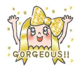 The brilliant ribbon girl and Whitina sticker #9535332