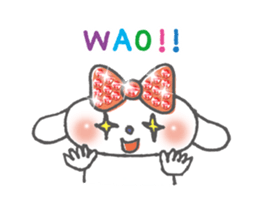 The brilliant ribbon girl and Whitina sticker #9535333