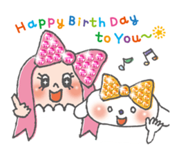 The brilliant ribbon girl and Whitina sticker #9535334