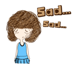 Children curly hair sticker #9535757