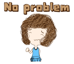 Children curly hair sticker #9535762