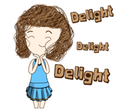 Children curly hair sticker #9535763