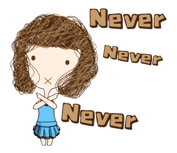 Children curly hair sticker #9535766