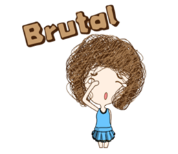 Children curly hair sticker #9535774