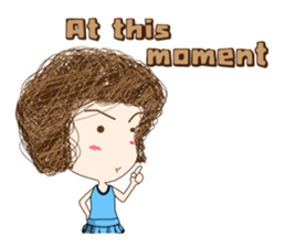 Children curly hair sticker #9535778