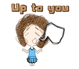 Children curly hair sticker #9535783