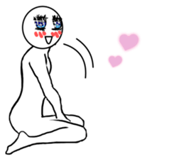 round faced character 3 sticker #9536278