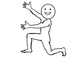 round faced character 3 sticker #9536296