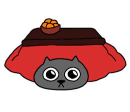 Spherical black cat  2 sticker #9536653