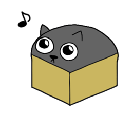 Spherical black cat  2 sticker #9536655