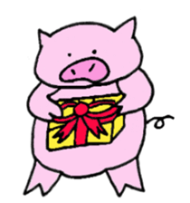 Pig who brings good luck sticker #9539344