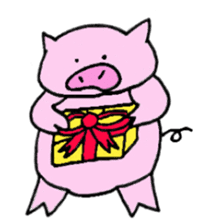 Pig who brings good luck sticker #9539344