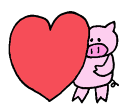 Pig who brings good luck sticker #9539346