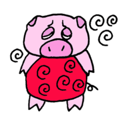 Pig who brings good luck sticker #9539348