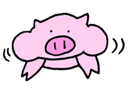 Pig who brings good luck sticker #9539358