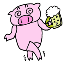 Pig who brings good luck sticker #9539368