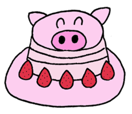 Pig who brings good luck sticker #9539369