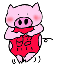 Pig who brings good luck sticker #9539370