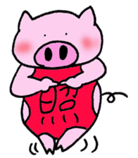Pig who brings good luck sticker #9539370