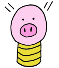 Pig who brings good luck sticker #9539371