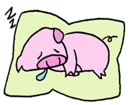 Pig who brings good luck sticker #9539376