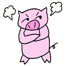 Pig who brings good luck sticker #9539378