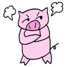 Pig who brings good luck sticker #9539378