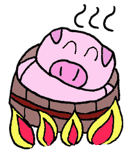 Pig who brings good luck sticker #9539379