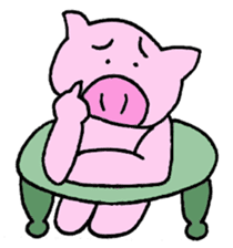 Pig who brings good luck sticker #9539381