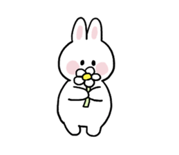 Cat and bunny basic sticker #9539468