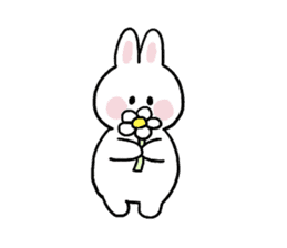 Cat and bunny basic sticker #9539468