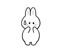 Cat and bunny basic sticker #9539470