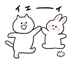 Cat and bunny basic sticker #9539480