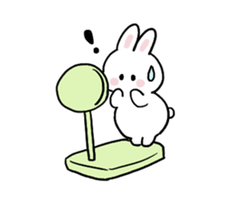 Cat and bunny honorific sticker #9539619