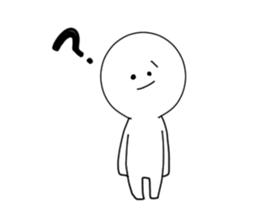 White simple Sticker sticker #9539957