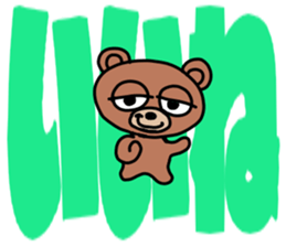 kitten,bunny,bear with big letter sticker #9541869