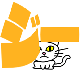 kitten,bunny,bear with big letter sticker #9541877